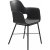 Fauteuil Roma noir avec coussin d'assise