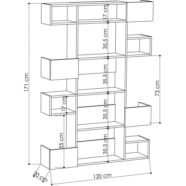 Bibliothque Niho - Blanc