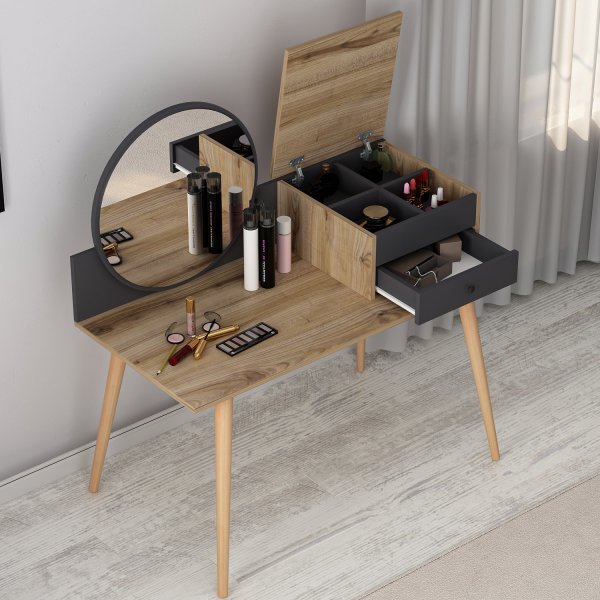 Angel kaptafel 120 x 60 cm - Antraciet/walnoot Angel kaptafel 120 x 60 cm - Antraciet/walnoot