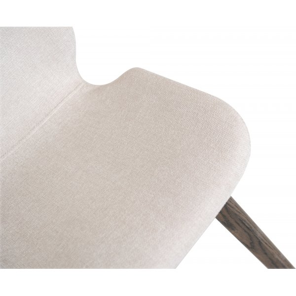 Emil matstol - Beige/brunlackerad ek