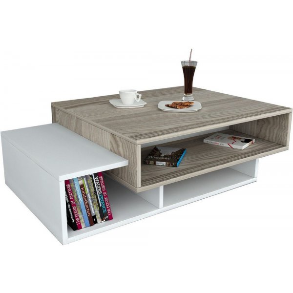 Tab soffbord 105 x 60 cm - Vit/cordoba Tab soffbord 105 x 60 cm - Vit/cordoba