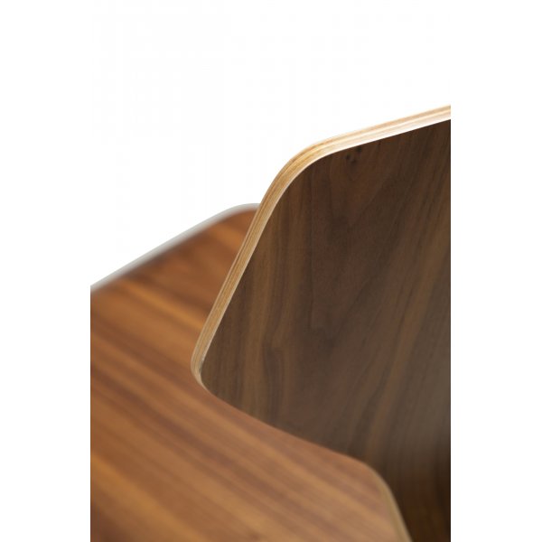 Tabouret de bar SIT - Placage noyer