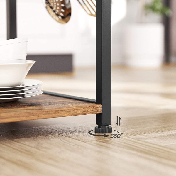 Barak kökshylla 90 cm - Brun/svart Barak kökshylla 90 cm - Brun/svart