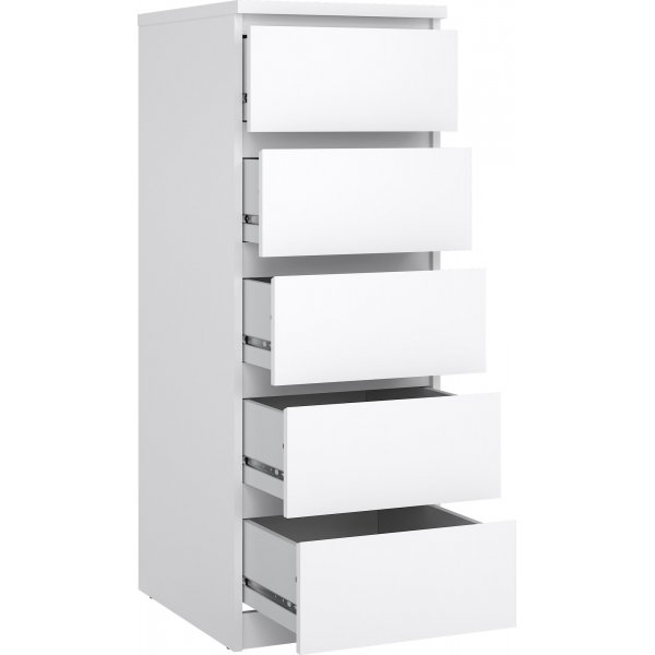 Naia smal dressoir met 5 laden - Wit Naia smal dressoir met 5 laden - Wit