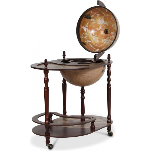 Barglob serveringsvagn - Mahogny / Ljus - Da Vinci