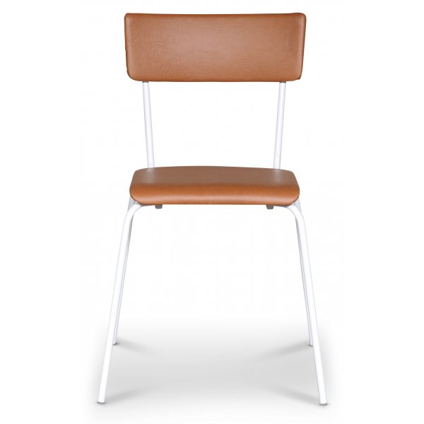 Chaise Cliff - Blanc/Marron + Pieds de meubles Chaise Cliff - Blanc/Marron + Pieds de meubles