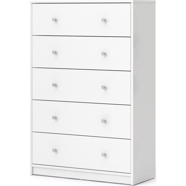 May vit byrå med 5 lådor May vit byrå med 5 lådor