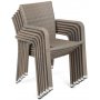 Matgrupp Sumba bord + 6 stolar & sittdynor - Beige melerad