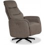 Comfort Saga (el) reclinerftlj med inbyggt fotstd - Grbeige ecolder