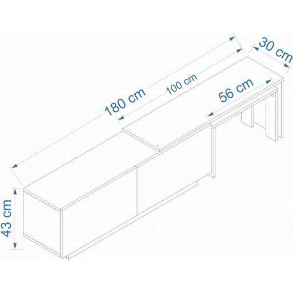 Meuble TV Oslo - Anthracite/noyer Meuble TV Oslo - Anthracite/noyer
