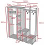 Asimo kleerhanger 160 x 45 x 183 cm - Wit