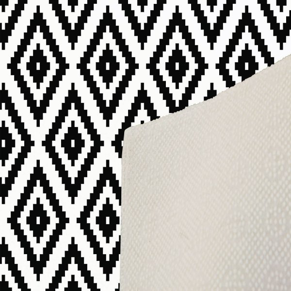 Intersect matta 120 x 180 cm - Svart/vit