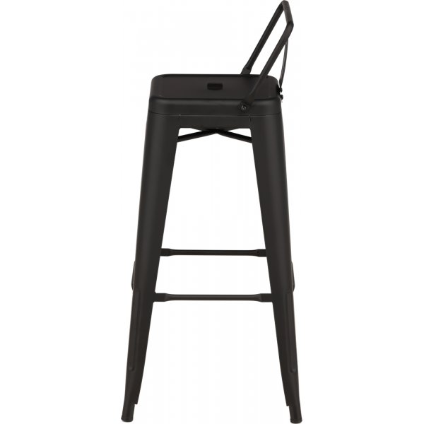 Tabouret de bar plat Tempe - Noir