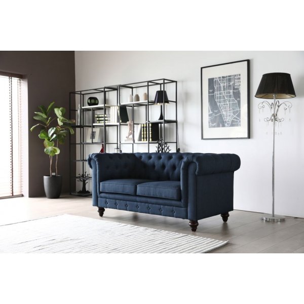 Soffa 2-sits chesterfield bl - Herron