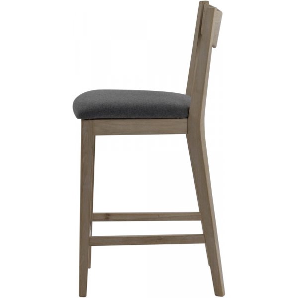 Kinley barstol - Whitewash ek/ljusgr�