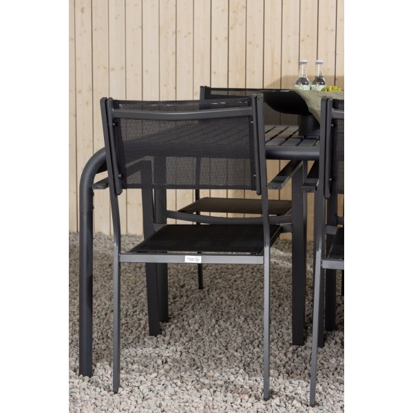 Borneo utematgrupp med 6 st Copacabana stolar - Svart Borneo utematgrupp med 6 st Copacabana stolar - Svart