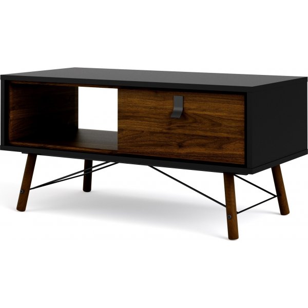Table basse Ry 101,8 x 48,2 cm - Noir/noyer