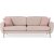 Mint 3-sits soffa - Puderrosa