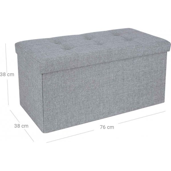 Banc Joar avec rangement 76 cm - Gris clair Banc Joar avec rangement 76 cm - Gris clair