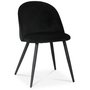 Alice stol - Svart sammet / Svarta ben