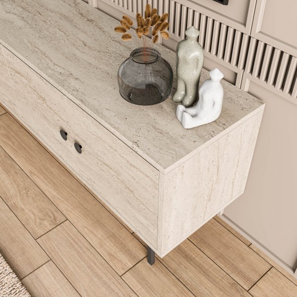 Diamond TV-bnk - Travertin