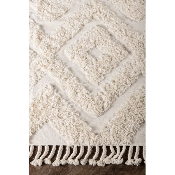 Tapis en coton Kleva - Blanc Tapis en coton Kleva - Blanc