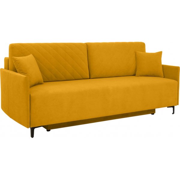 Logan 3-sits bäddsoffa - Gul Logan 3-sits bäddsoffa - Gul