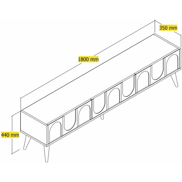 Meuble TV Lyon - Marron/noyer Meuble TV Lyon - Marron/noyer