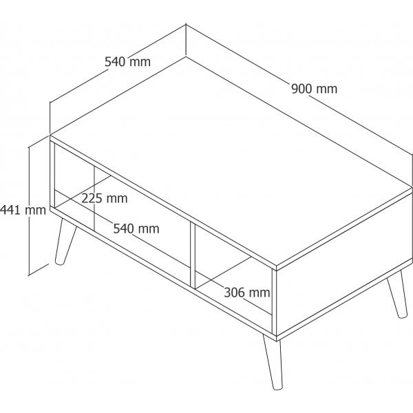 Table basse Exxen 90 x 41,6 cm - Noyer Table basse Exxen 90 x 41,6 cm - Noyer