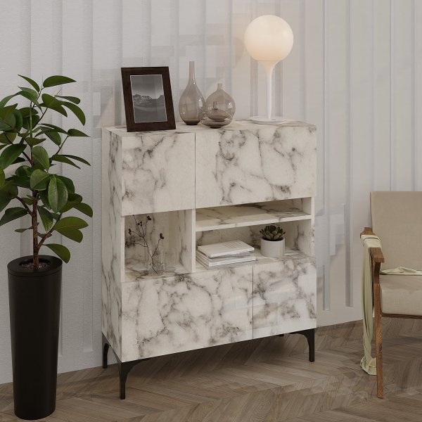 Krista skåp - Carrara marmor Krista skåp - Carrara marmor