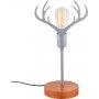 Antler bordslampa - Valnt/silver
