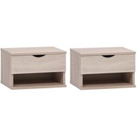 Britta sängbord 2-pack vägghängt - Vitpigmenterad ek Britta sängbord 2-pack vägghängt - Vitpigmenterad ek