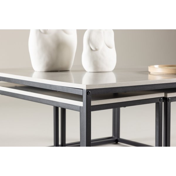 Solna soffbord 80/38 x 80/73 cm - Grå/svart Solna soffbord 80/38 x 80/73 cm - Grå/svart