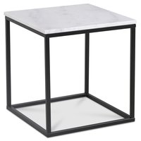 Accent soffbord 50 - Vit marmor / Svart Accent soffbord 50 - Vit marmor / Svart