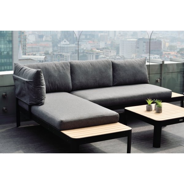 Portals lounge groep 1 - Zwart/teak