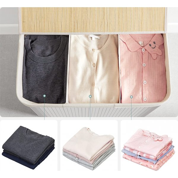 Panier  linge Carolin 150 l - Blanc