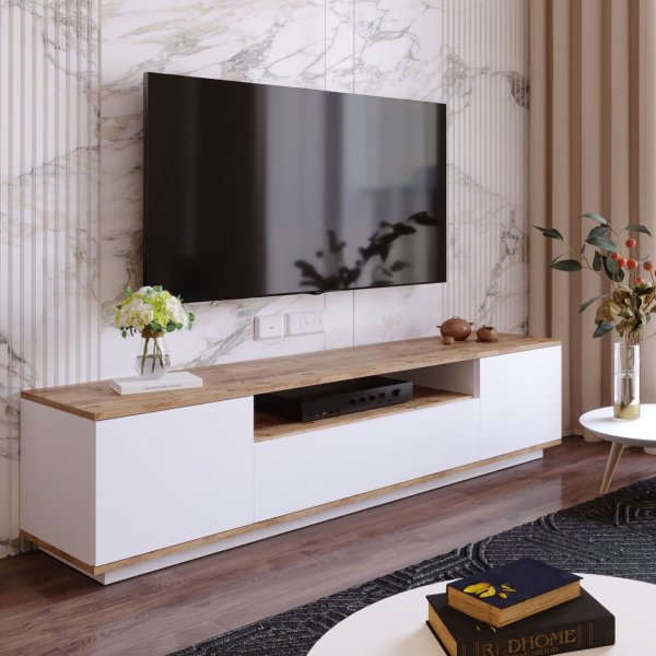 Future mediabank 7 - Grenen/wit Future mediabank 7 - Grenen/wit