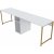 Bureau Twin - Blanc/or