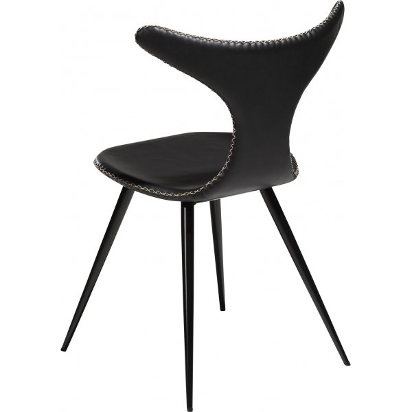 Chaise de salle à manger Dauphin - PU noir Chaise de salle à manger Dauphin - PU noir