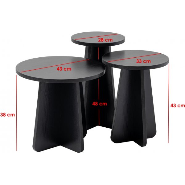 Ensemble table basse Lume - Noir Ensemble table basse Lume - Noir