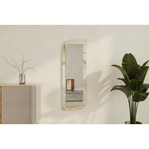 Miroir mural Arni - Marbre blanc