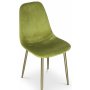 Bridge velvet stol - Grn/mssing