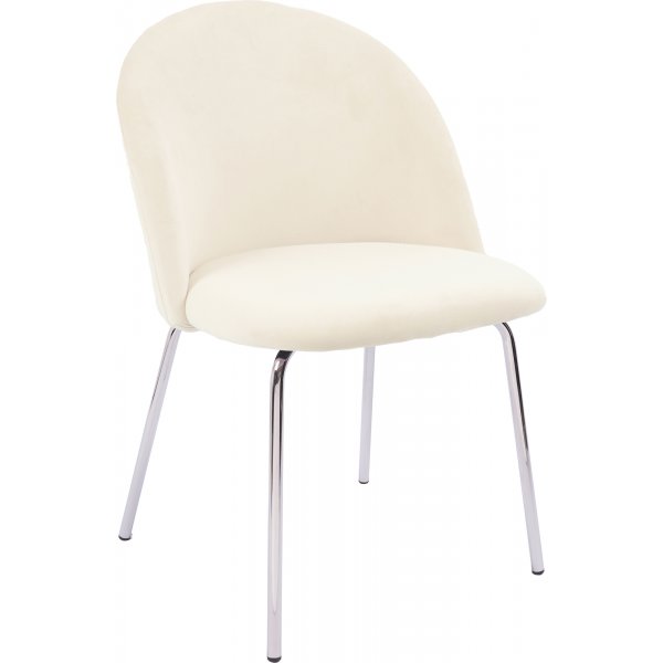 Stol i beige sammet - Plaza