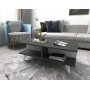 Isabell soffbord 90 x 50 cm - Vit/antracit