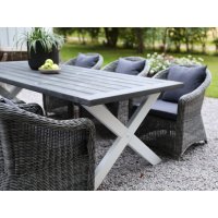 Oxford matbord 220 cm - Vit/grå