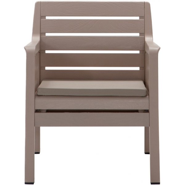 Groupe salon Lara avec canapé 2 places, 2 fauteuils et table - Cappuccino Groupe salon Lara avec canapé 2 places, 2 fauteuils et table - Cappuccino