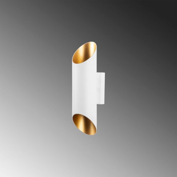 Gesneden wandlamp - Wit