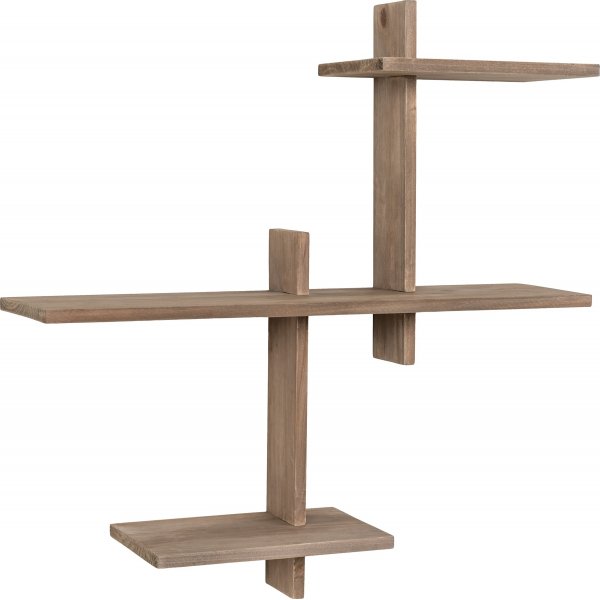 Gavi wandplank - Bruin gebeitst grenen