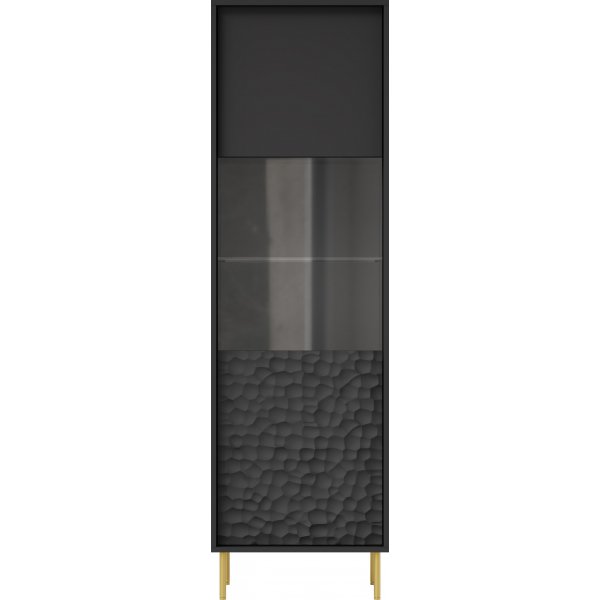 Kogelglazen kast - Zwart/goud