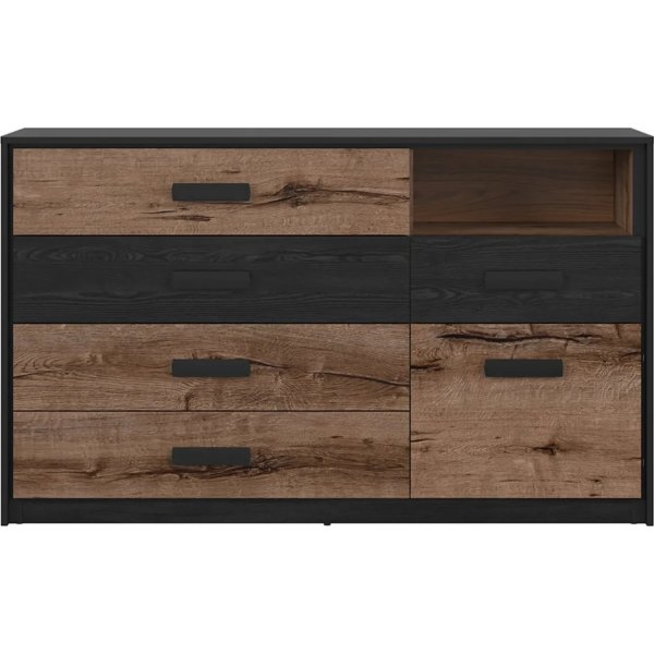 Commode Kassel - Chêne foncé/chêne noir Commode Kassel - Chêne foncé/chêne noir